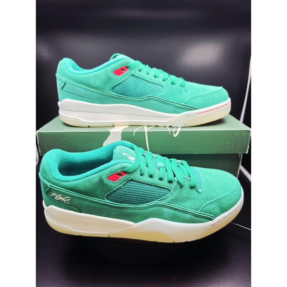 Jordan Flight Court Low Top Lace-Up Suede Sneaker Malachite/Sail US 10.5 MEN